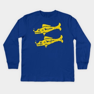 Blue Barracudas Kids Long Sleeve T-Shirt